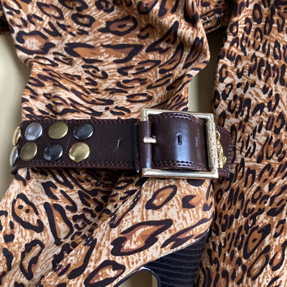 Baby phat stretch, animal, print, tall, boot with buckle and zipper 5 inch heel - Picture 5 of 10